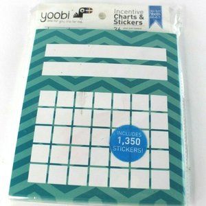 yoobi Incentive Charts & Stickers, 36 pack - Aqua Color Includes 1,350 Stickers